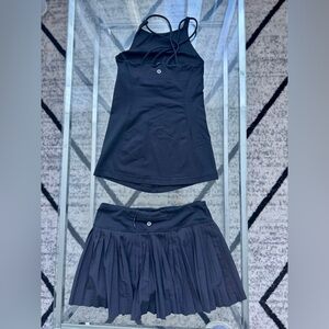 lululemon athletica Black Tennis Skirt Set 4